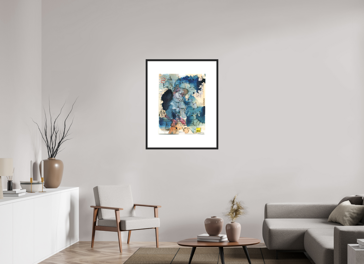 Forbidden - Painting over Berlin ticket (Large Print)