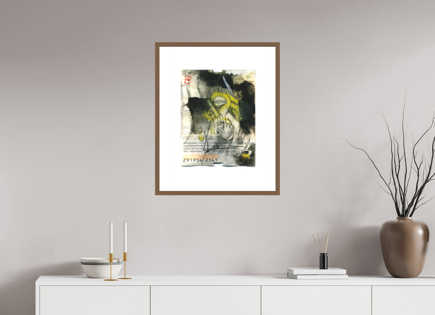 Yeah - Übermalung Berliner Fahrkarte (Large Print)