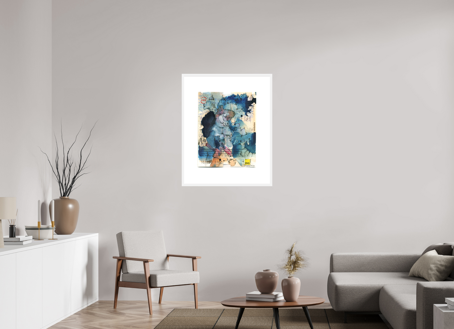 Forbidden - Painting over Berlin ticket (Large Print)