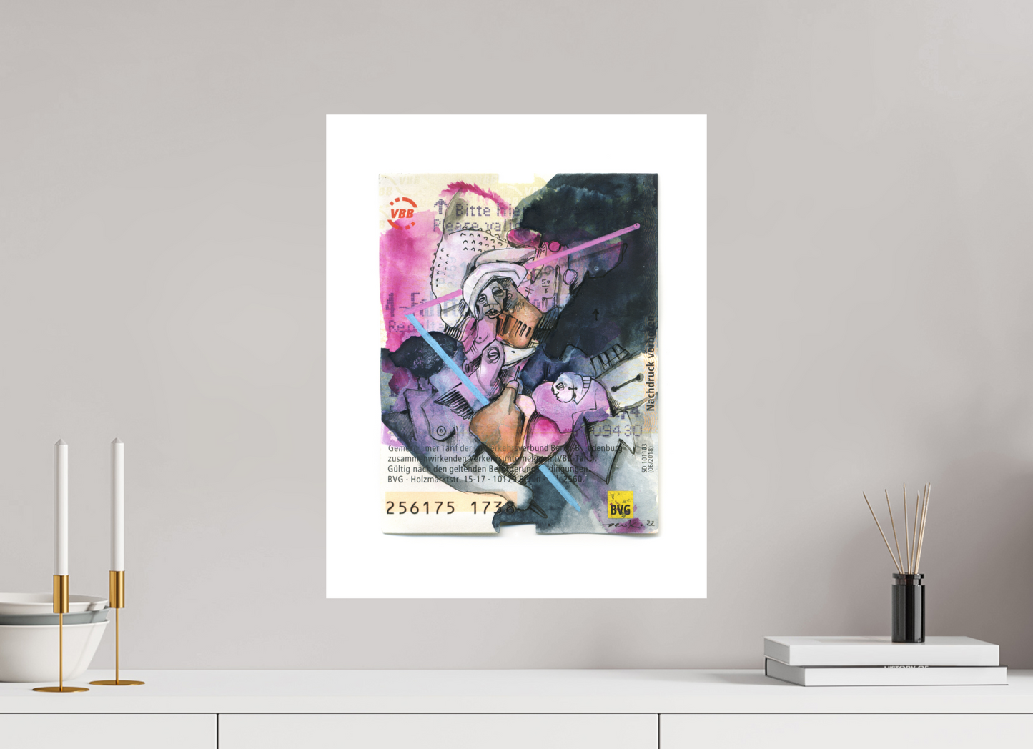 Gemeinsam - Übermalung Berliner Fahrkarte (Large Print)