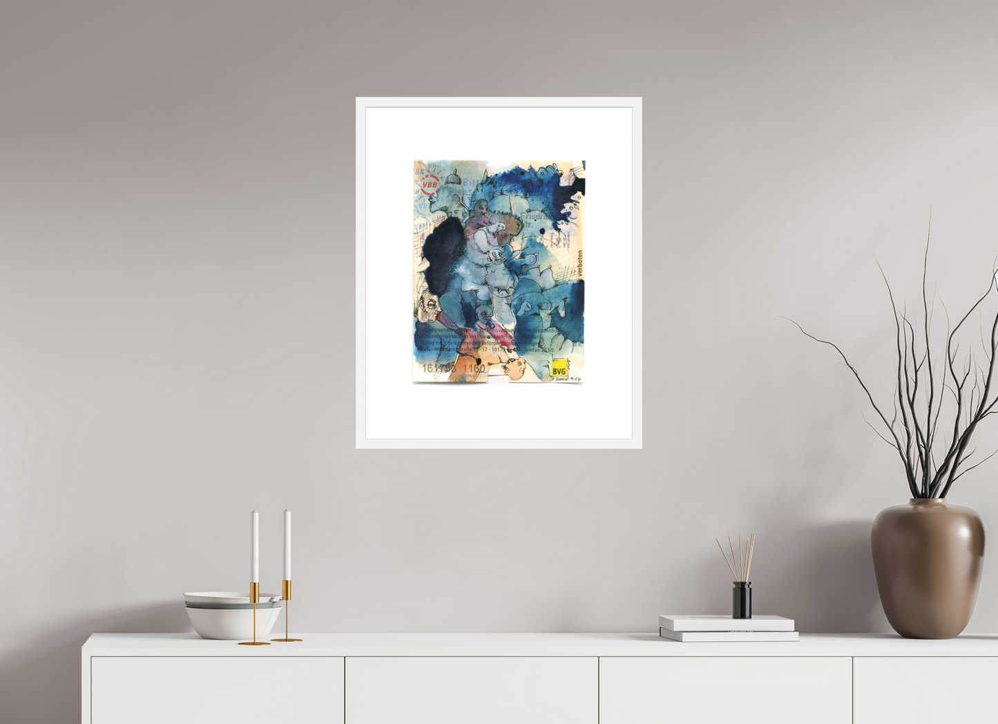 Forbidden - Painting over Berlin ticket (Large Print)