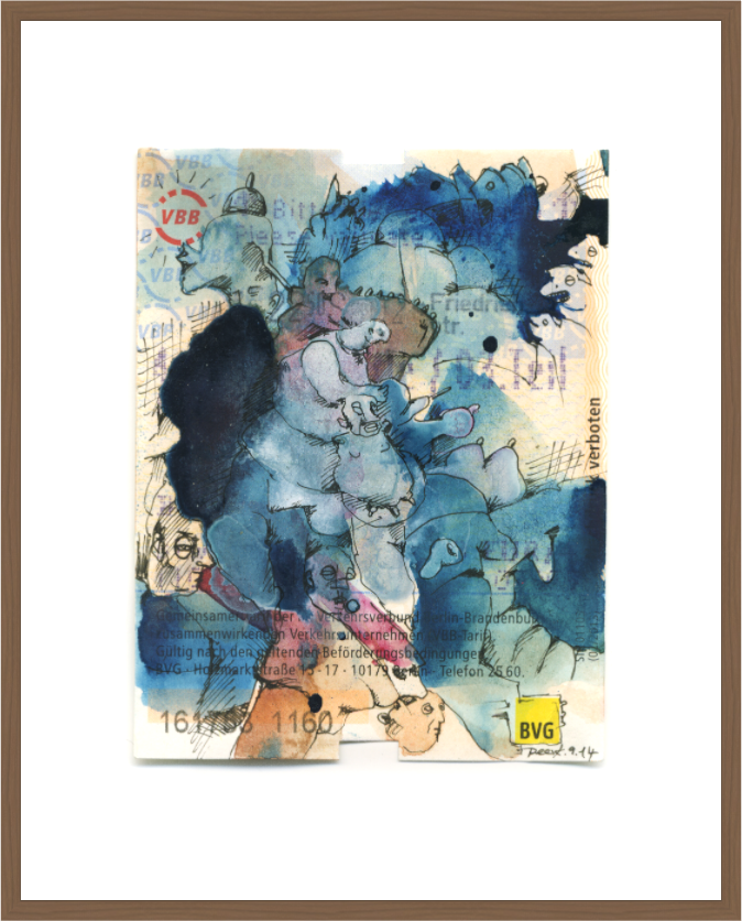 Forbidden - Painting over Berlin ticket (Large Print)