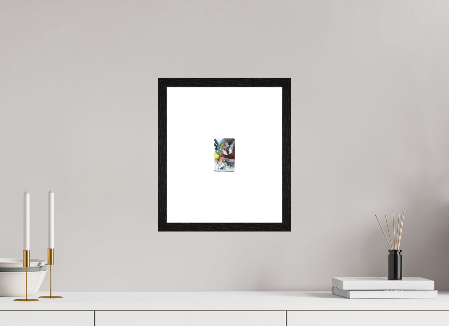 With much love - overpainting of a Venice ticket (original size print)