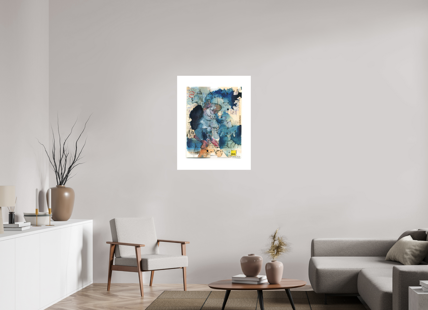 Forbidden - Painting over Berlin ticket (Large Print)