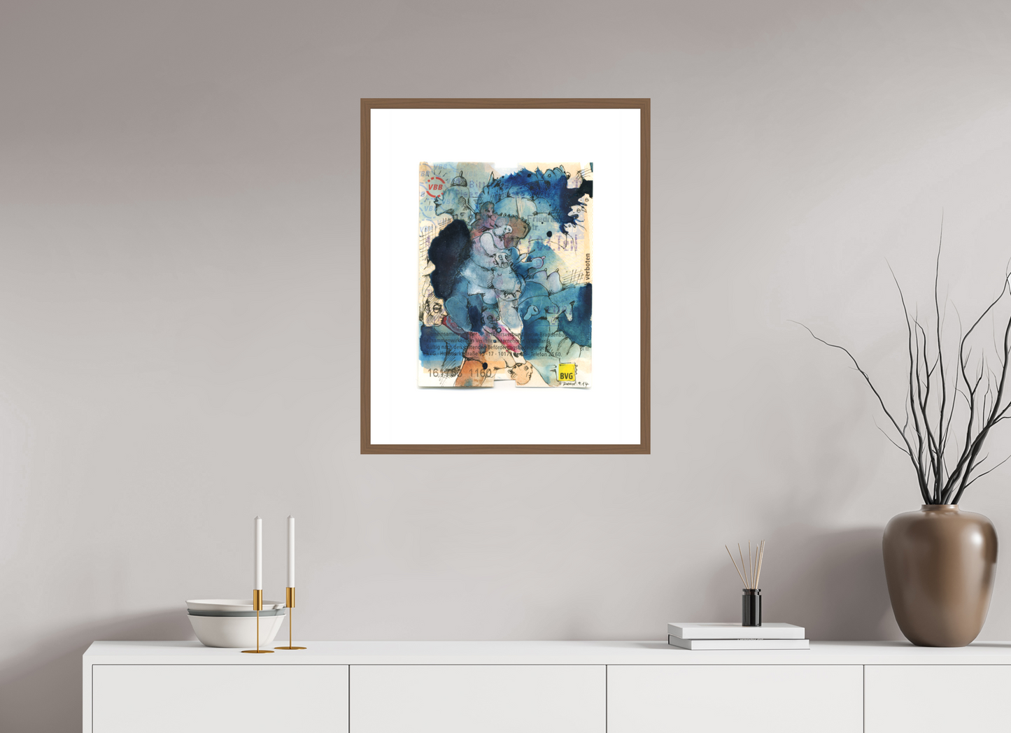 Forbidden - Painting over Berlin ticket (Large Print)