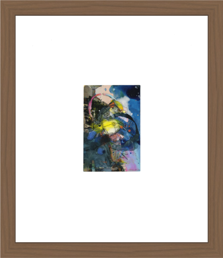 Correct - Overpainting postcard Brussels (original size print)