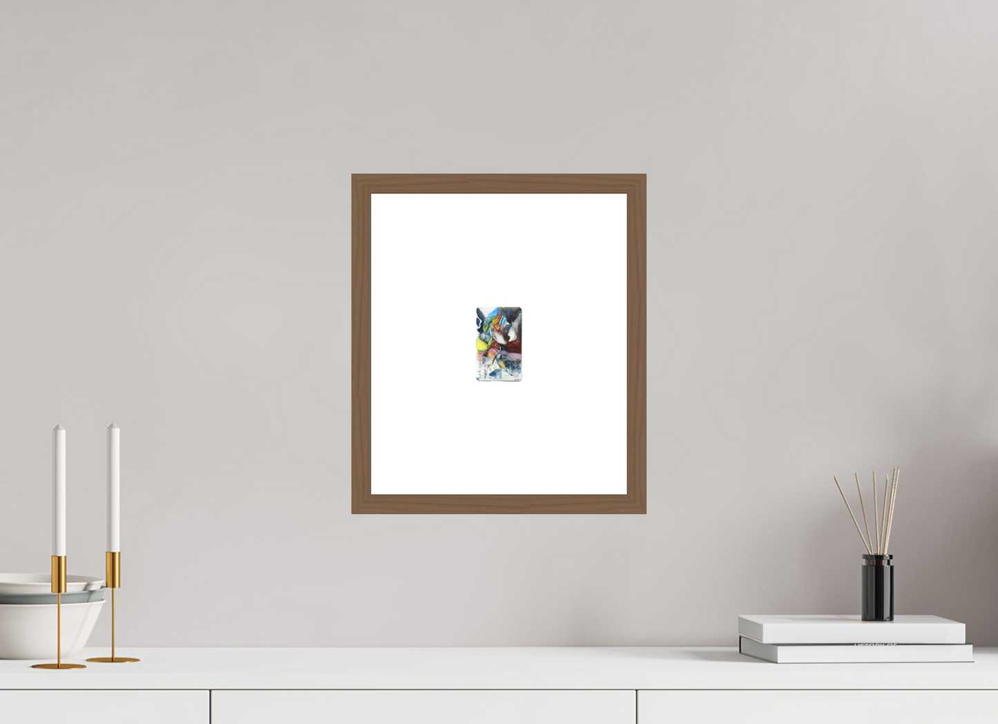 With much love - overpainting of a Venice ticket (original size print)
