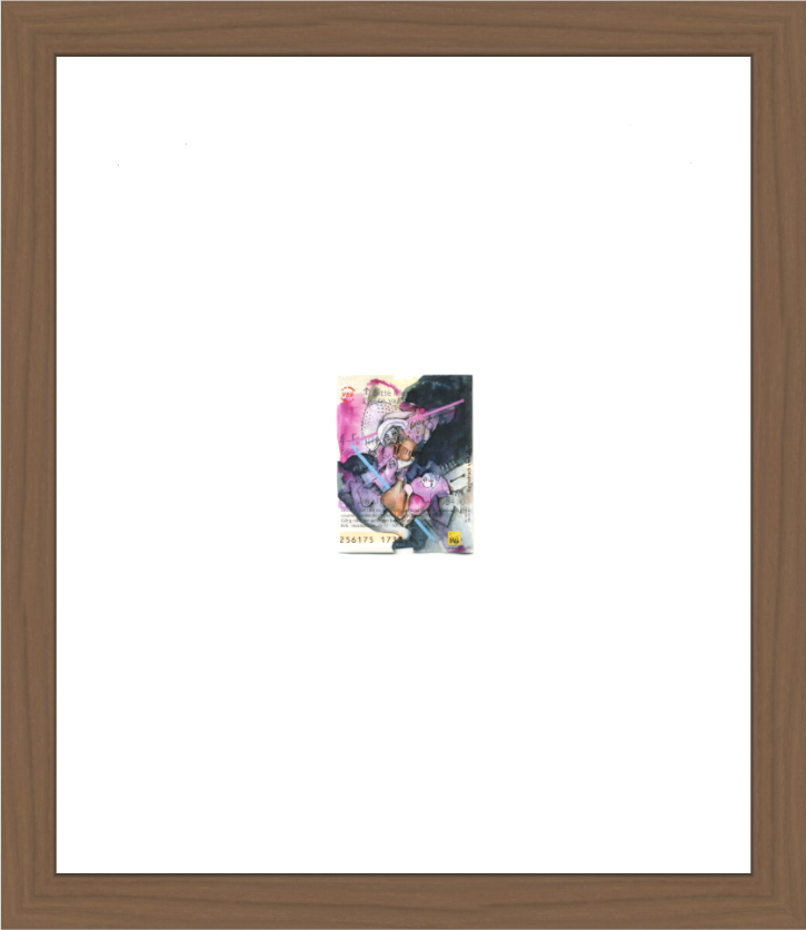 Together - Overpainting a Berlin ticket (original size print)