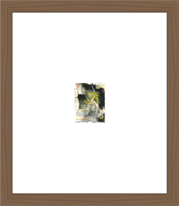 Yeah - Overpainting of a Berlin ticket (original size print)
