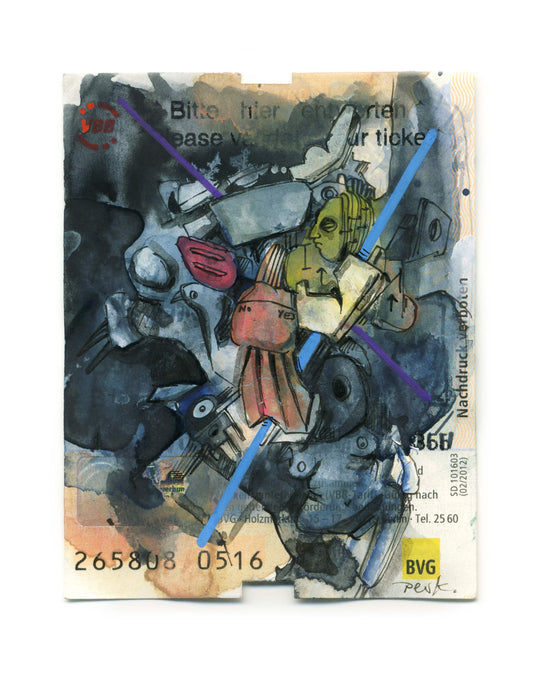 0516 - Übermalung Berliner Fahrkarte (Large Print)