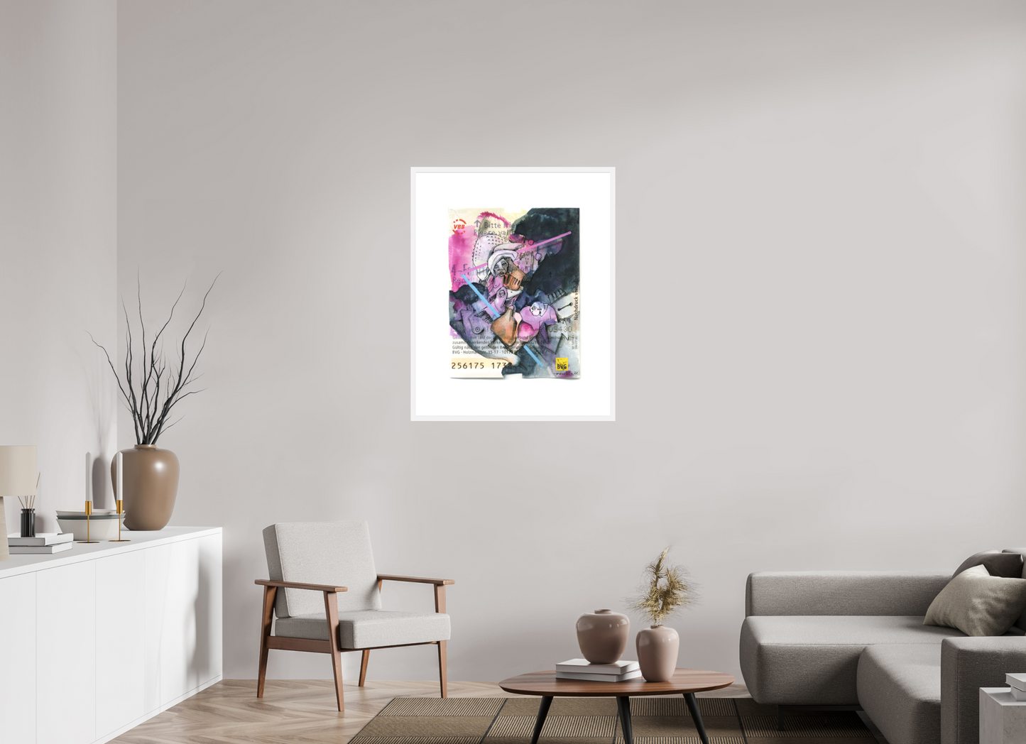 Together - Overpainting a Berlin ticket (Large Print)