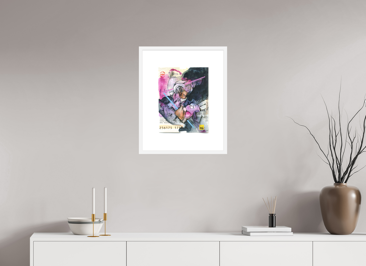 Together - Overpainting a Berlin ticket (Large Print)