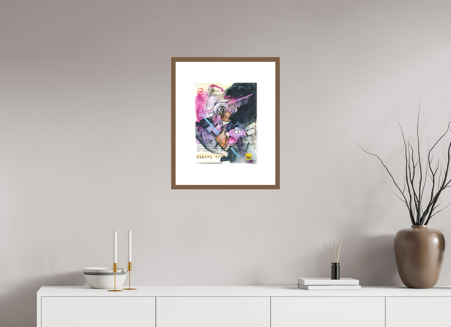 Together - Overpainting a Berlin ticket (Large Print)