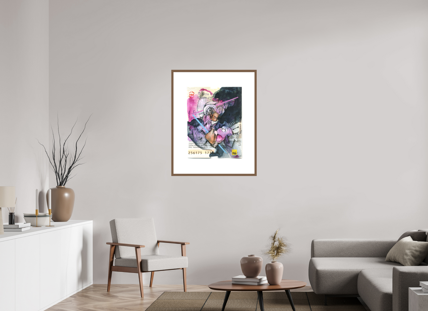 Together - Overpainting a Berlin ticket (Large Print)