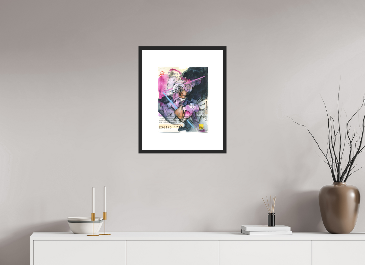 Together - Overpainting a Berlin ticket (Large Print)