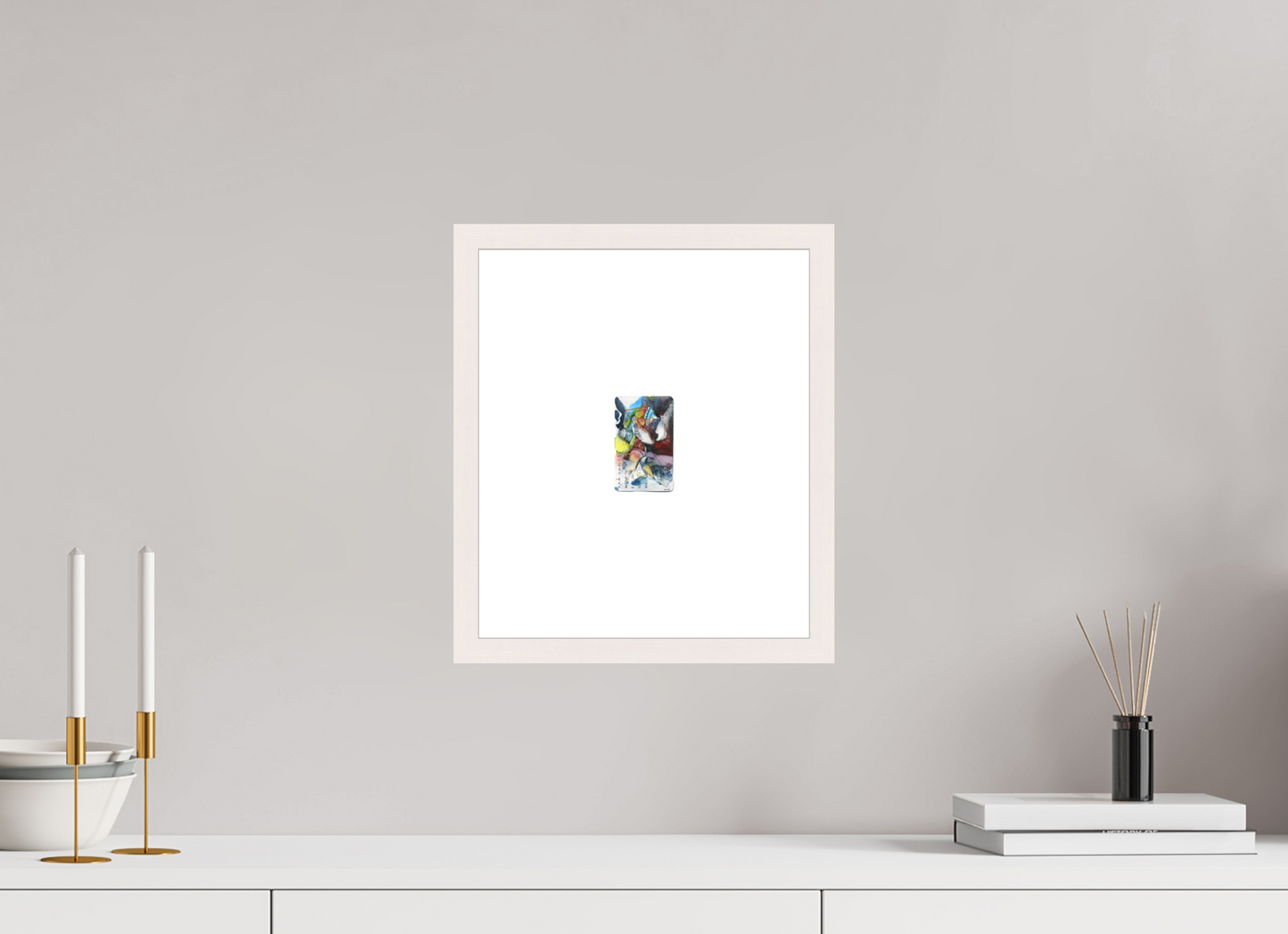 With much love - overpainting of a Venice ticket (original size print)