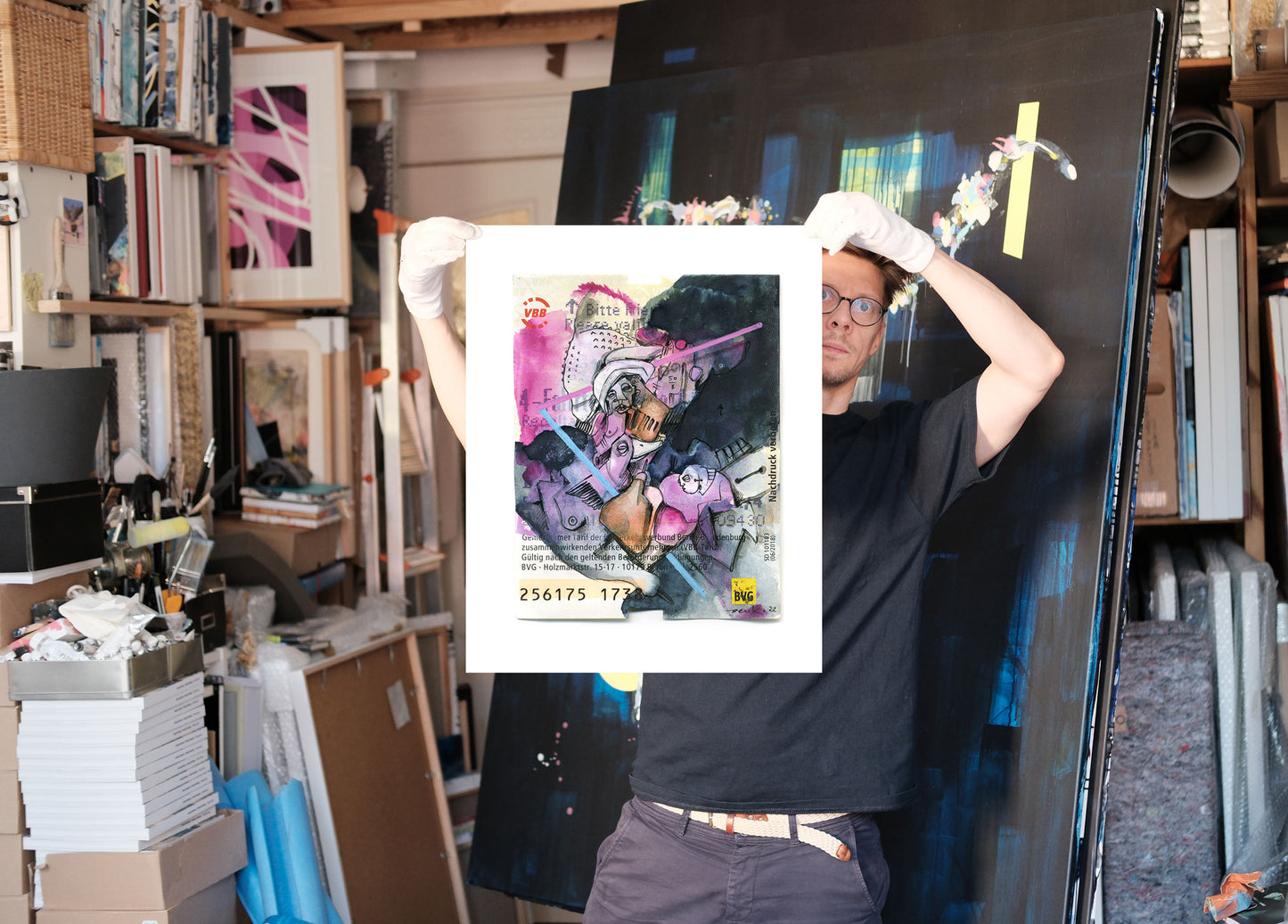 Together - Overpainting a Berlin ticket (Large Print)