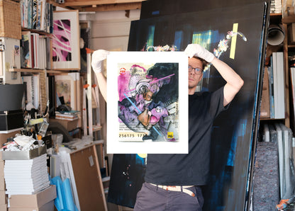 Together - Overpainting a Berlin ticket (Large Print)